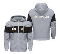 Sweat-shirt à capuche zippé Ca.ter-pillar, veste à manches longues, haut sweatshirt confortable pour un style décontracté(Multicolor 5,S)