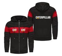 Sweat-shirt à capuche zippé Ca.ter-pillar, veste à manches longues, haut sweatshirt confortable pour un style décontracté(Multicolor 3,XL)