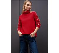Street One 3017132 Sweat-Shirt à col Montant, Racing Rouge, 46 Femme