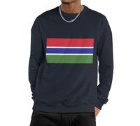Sweat-Shirt À Col Rond en Molleton Maillot De Survêtement Homme Gambie Drapeau National Basique Décontracté Manches Longues Toutes Saisons Couple