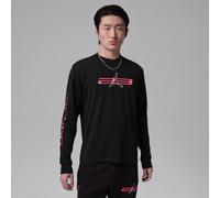 Sweat-shirt à col rond et à motif Dri-FIT Jordan Sport pour homme Noir/Infrared 23/Blanc L