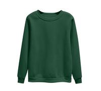 Sweat-shirt à col rond pour femme - Pull de couleur unie - Haut décontracté sans capuche - Coton bio durable - Tissu éponge - Minimal - Armoire basique, GN1., XL