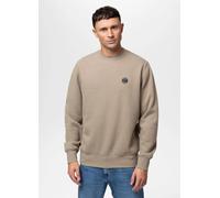Sweat-shirt à col rond pour hommes PitBull SMALL LOGO en coton Sable Pit Bull