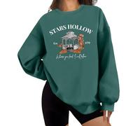 Sweat-shirt à étoiles creuses, chemise creuse étoilée, sweat-shirt Stars Hollow Where You Lead I Will Follow, Vert, L