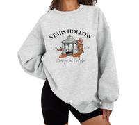 Sweat-shirt à étoiles creuses, chemise creuse étoilée, sweat-shirt Stars Hollow Where You Lead I Will Follow, gris, M
