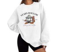 Sweat-shirt à étoiles creuses, chemise creuse étoilée, sweat-shirt Stars Hollow Where You Lead I Will Follow, blanc, M
