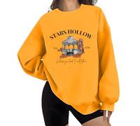 Sweat-shirt à étoiles creuses, chemise creuse étoilée, sweat-shirt Stars Hollow Where You Lead I Will Follow, jaune, S