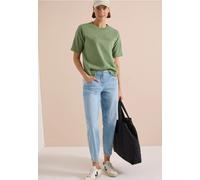 Cecil 3017902 Sweat-Shirt à Manches Courtes pour Femme avec Broderie (Lot de 1), Vert Matcha Profond, S