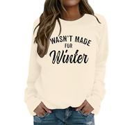 Sweat-shirt à manches longues pour femme avec inscription « God is Greater Than The Highs and Lows », beige, XL