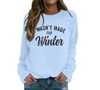 Sweat-shirt à manches longues pour femme avec inscription « God is Greater Than The Highs and Lows », bleu clair, M