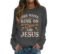 Sweat-shirt à manches longues pour femme avec inscription « God is Greater Than The Highs and Lows », gris, M