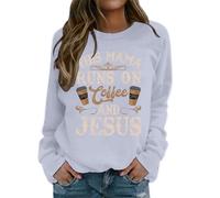 Sweat-shirt à manches longues pour femme avec inscription « God is Greater Than The Highs and Lows », Gris clair., XXL