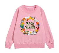 Sweat-Shirt à Manches Longues pour Filles, Saison de la rentrée Scolaire, Mode Hiver, Haut Chaud et Confortable, imprimé de Dessins animés, Chemisiers Et Hauts pour Filles en Coton (3-4 Years)