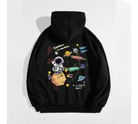 Sweat-shirt à poche kangourou imprimé galaxie De la Lune à Mars, notre monde n'est qu'une petite partie du cosmos, la galaxie L,M,S,XL,XSGalaxie,SloganÉtoffe