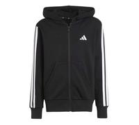 Sweat-Shirt - Adidas - Sport J 3S Fl Fz Hd - Noir - Capuche - Poches kangourou 7/8