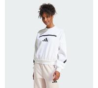 Sweatshirt adidas Z.N.E. blanc pur noir femme - L