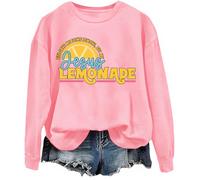 Sweat-shirt avec inscription « Life Gave Me Some Lemons But My Jesus He Be Making Lemonade », rose, XXL
