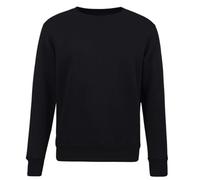 Sweat-shirt basique à col rond pour homme - Sweat à manches longues sans capuche - Pull classique de qualité supérieure - Léger - Décontracté - Couleur unie - Sweatshirts tendance et ajustés, Noir