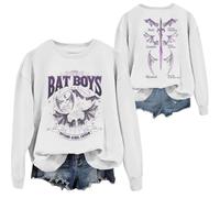 Sweat-shirt Bat Boys Acotar pour garçon, chauve-souris Acotar Merch Sweatshirt, The Bat Boys, Sweat-shirt unisexe, blanc, M