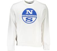 Sweat-shirt blanc à manches longues pour hommes, sans fermeture éclair, avec impression et logo, taille : S Couleur : Bianco