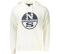 Sweat-shirt blanc stylé pour homme, sans fermeture éclair, avec logo imprimé, taille : S Couleur : Bianco