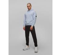 Sweat-shirt Bleu Pour Hommes C.p. Company Cotton Diagonal Fleece Resist Dyed Hooded Lens 18cmss099a110044r-814
