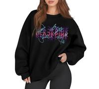 Sweat-Shirt Born Pink Noir et Rose World Tour à col Rond et Manches Longues Sweat-Shirt Tenues pour Concert 02-Bleu S