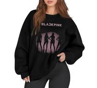 Sweat-Shirt Born Pink Noir et Rose World Tour à col Rond et Manches Longues Sweat-Shirt Tenues pour Concert 02-Rose Clair S