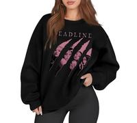Sweat-Shirt Born Pink Noir et Rose World Tour à col Rond et Manches Longues Sweat-Shirt Tenues pour Concert 05-Rose Pourpre S