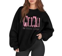 Sweat-Shirt Born Pink Noir et Rose World Tour à col Rond et Manches Longues Sweat-Shirt Tenues pour Concert 02-Noir M