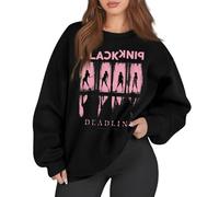 Sweat-Shirt Born Pink Noir et Rose World Tour à col Rond et Manches Longues Sweat-Shirt Tenues pour Concert 01-Rose Clair S