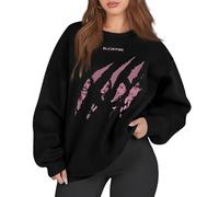 Sweat-Shirt Born Pink Noir et Rose World Tour à col Rond et Manches Longues Sweat-Shirt Tenues pour Concert 04-Marine S
