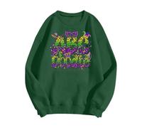 Sweat-shirt brillant pour femme - Élégant - Paillettes - Manches longues - Décontracté - Col rond - Manches longues - Pull en tricot - Sans capuche - Basique - Chemisier de transition - Pour