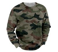 Sweat-shirt camouflage à col rond pour homme - Manches longues - Sweatshirt décontracté imprimé 3D - Sweat d'extérieur élégant - Pull d'entraînement militaire - Pull tactique de chasse, a, XL