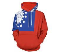 Sweat-Shirt Capuche Double Unisexe Imprimé Myanmar Drapeau National Veste Multifonction Taille Grande Coupe Ample Manches Élastiques Design Classique Style Université