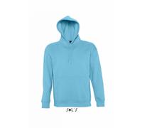 Sweat Shirt Capuche Poche Kangourou Unisexe - 13251 - Bleu Turquoise
