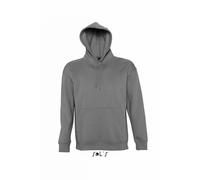 Sweat Shirt Capuche Poche Kangourou Unisexe - 13251 - Gris Foncé