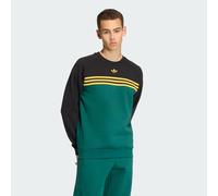 ADIDAS ORIGINALS Sweat-shirt 'Chest Stripes Crewneck' jaune / émeraude / noir, Taille M