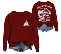 Sweat-shirt chrétien « Follow The Word Not The Herd » - Chemise chrétienne pour femme et homme, bordeaux, XL