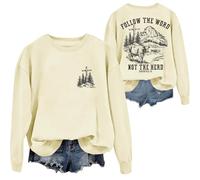 Sweat-shirt chrétien « Follow The Word Not The Herd » - Chemise chrétienne pour femme et homme, Khika., XL