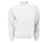 Sweat-shirt col rond pour hommes (blanc) Sweat ras du cou. Col, poignets et ourlet du bas en côte 1x1 avec élasthanne. Coupe moderne. Construction tubulaire. * Intérieur polaire brossé. Poids : 280 g/