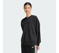 Sweat-shirt col V satin Seasonal Essentials Black L