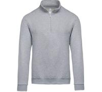 Sweat-shirt col zippé Kariban - Gris Clair L