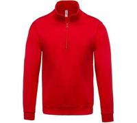 Sweat-shirt col zippé Kariban - Rouge M
