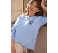 Sweat-shirt cosy avec cœur léopard
