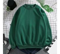 Sweat-shirt Coton Polyester Doux Intérieur Brossé(Green M) | ample, tailles M Ã 2XL, adaptÃ© hommes femmes, confort quotidien, style dÃ©contractÃ©