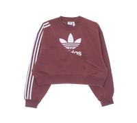 Sweat-shirt court a col rond pour femme Marron MAROON 42