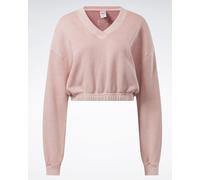 SWEAT-SHIRT COURT ROSE EN COTON POUR FEMME REEBOK TAILLE M 0A9A4_A ARRIÈRE-PLAN