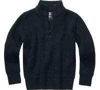 Sweat-Shirt de Brandit - Pull Enfant Bleu Marine - 122/128 à 170/176 - pour garçons - noir 9-10 Ans