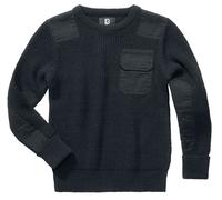 Sweat-Shirt de Brandit - Pull Enfant BW - 122/128 à 170/176 - pour garçons - noir 7-8 Ans